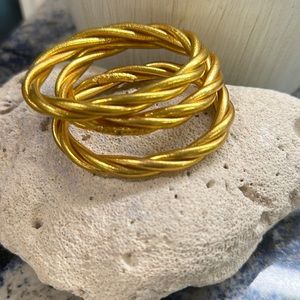 Waterproof Braided Bangle Set of 3 Size XS